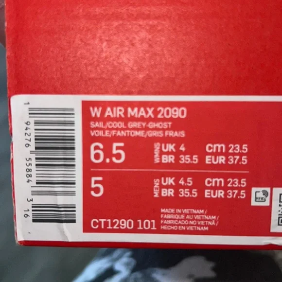 Nike Womens size 6.5// air max 2090 NW box - Picture 2 of 4